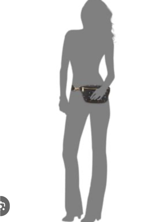 Steve Madden Other - Steve Madden Black Rhinestone Belt Bag Multi Zipper Compartments